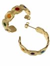gold earrings made of stainless steel