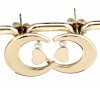 gold earrings made of stainless steel