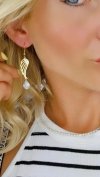 gold earrings made of stainless steel