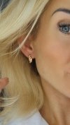 gold plated earrings with exclusive cubic zirconia