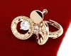 gold plated earrings with exclusive cubic zirconia