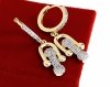 gold earrings made of stainless steel
