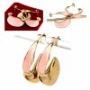 gold earrings made of stainless steel