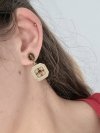 gold earrings made of stainless steel