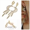 gold earrings made of stainless steel