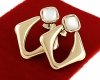 gold earrings made of stainless steel