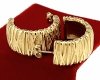 gold earrings made of stainless steel