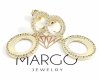 gold plated earrings with exclusive cubic zirconia