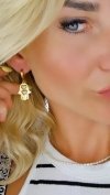 gold earrings made of stainless steel