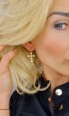 gold earrings made of stainless steel