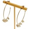 gold earrings made of stainless steel