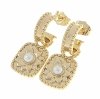 gold plated earrings with exclusive cubic zirconia