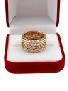 gold ring 18,60mm. gold-plated engagement xuping
