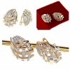 exclusive swarovski gold-plated earrings