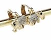 gold plated earrings with exclusive cubic zirconia