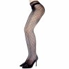 Black fishnet stockings with rhinestones