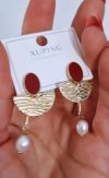gold earrings made of stainless steel