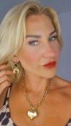 gold earrings made of stainless steel