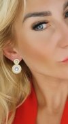 gold earrings made of stainless steel