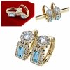 gold plated earrings with exclusive cubic zirconia