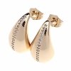 gold plated earrings with exclusive cubic zirconia