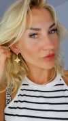 gold earrings made of stainless steel