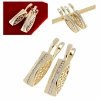 gold plated earrings with exclusive cubic zirconia