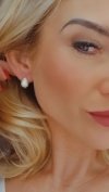 gold plated earrings with exclusive cubic zirconia