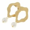 gold earrings made of stainless steel