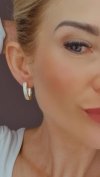 gold plated earrings with exclusive cubic zirconia