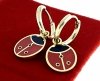 gold earrings made of stainless steel