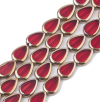 Glass beads faceted strands