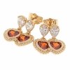 gold plated earrings with exclusive cubic zirconia