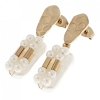 gold earrings made of stainless steel