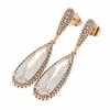 gold plated earrings with exclusive cubic zirconia