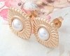gold plated earrings with exclusive cubic zirconia