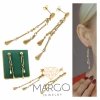 gold earrings made of stainless steel