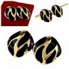 gold earrings made of stainless steel