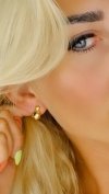 gold earrings made of stainless steel