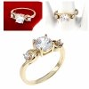gold ring 18,60mm. gold-plated engagement xuping