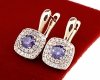 exclusive swarovski gold-plated earrings