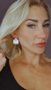 gold plated earrings with exclusive cubic zirconia