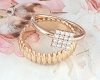 gold ring 17,00mm. gold-plated engagement xuping