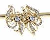 gold plated earrings with exclusive cubic zirconia