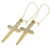 gold earrings made of stainless steel