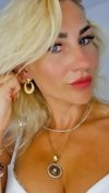 gold earrings made of stainless steel