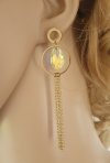 gold earrings made of stainless steel