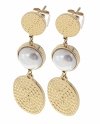 gold earrings made of stainless steel