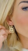 gold earrings made of stainless steel