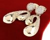 gold plated earrings with exclusive cubic zirconia